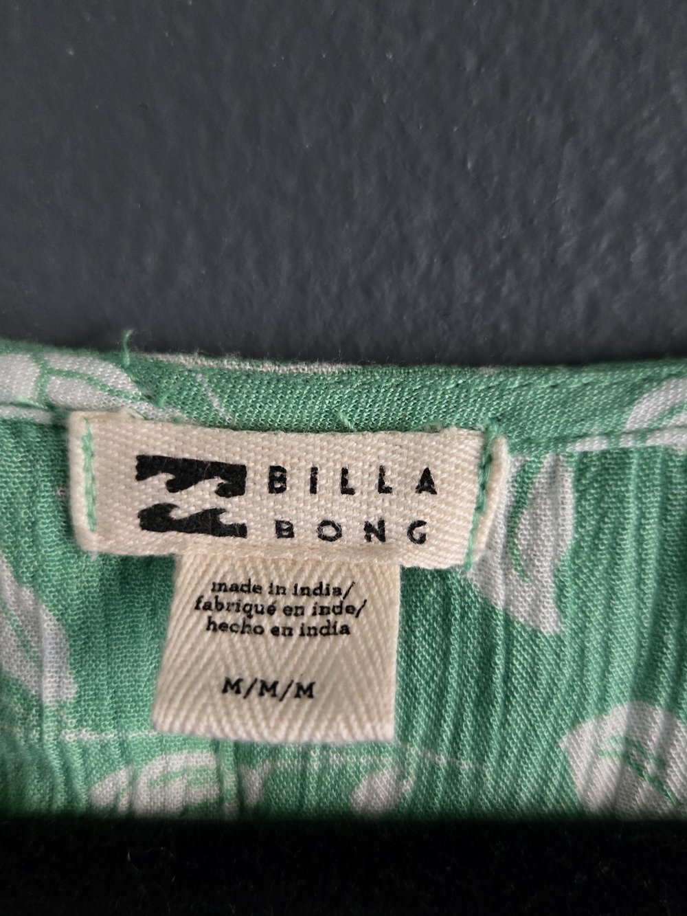 Billabong Twirl Around Green and White Floral Dress Medium - Picture 2 of 7